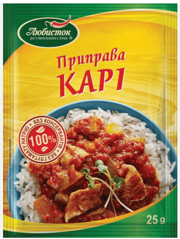 Приправа каррі Любисток, 25г